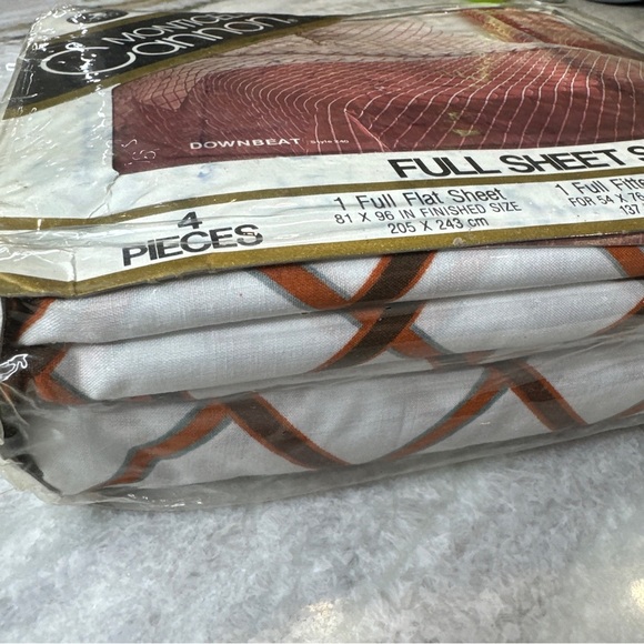 Vintage Monticello Cannon full size sheet set bedding flat fitted pillowcases - Picture 3 of 10